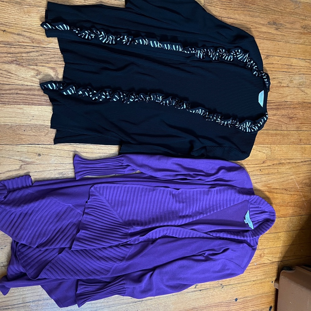 MISOOK 2 pc bundle lot WOMENS jacket cardigan size medium 8 10